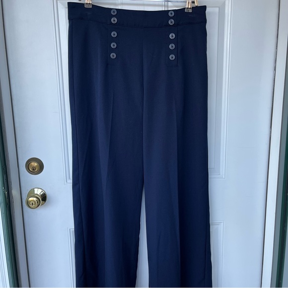 Chaps Pants & Jumpsuits Chaps Navy Blue Sailor Pants Wide Leg Size